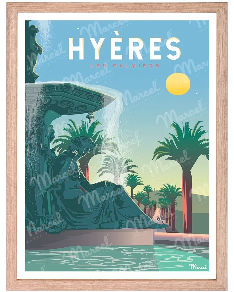Affiche HYÈRES "Les Palmiers"