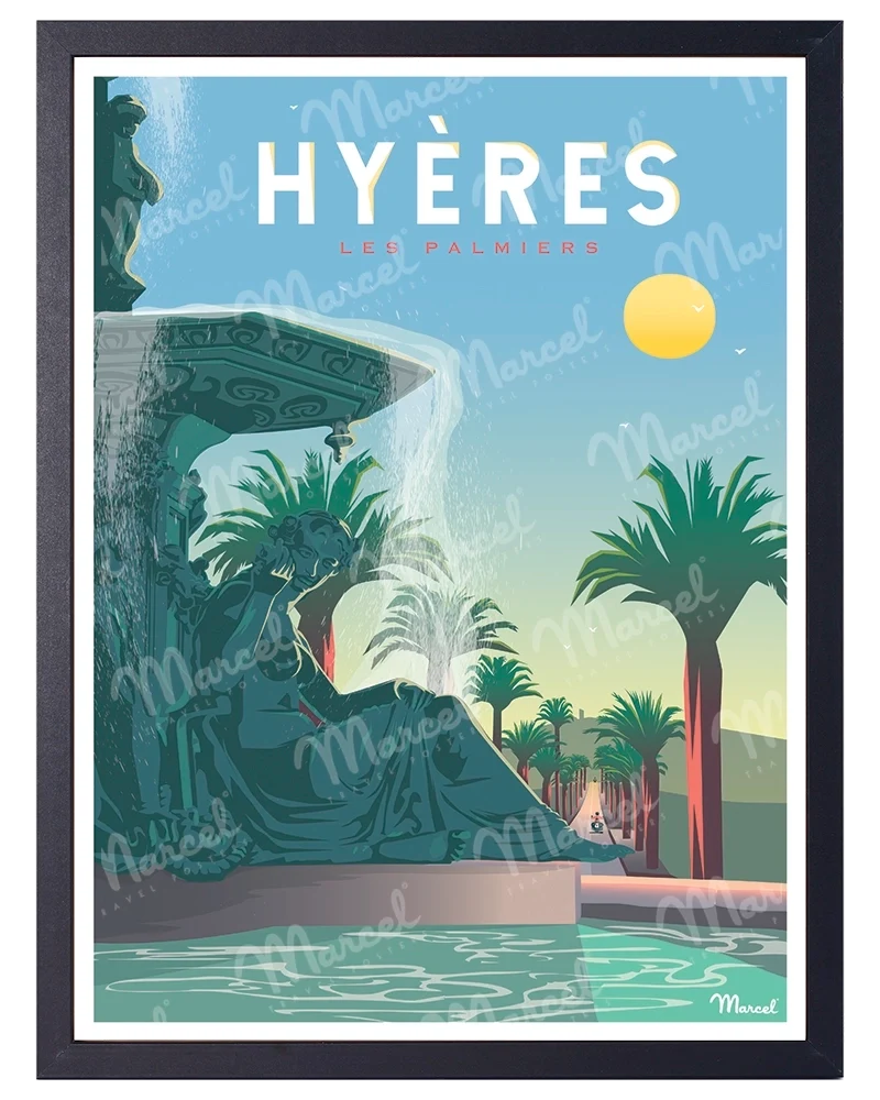 Affiche HYÈRES "Les Palmiers"