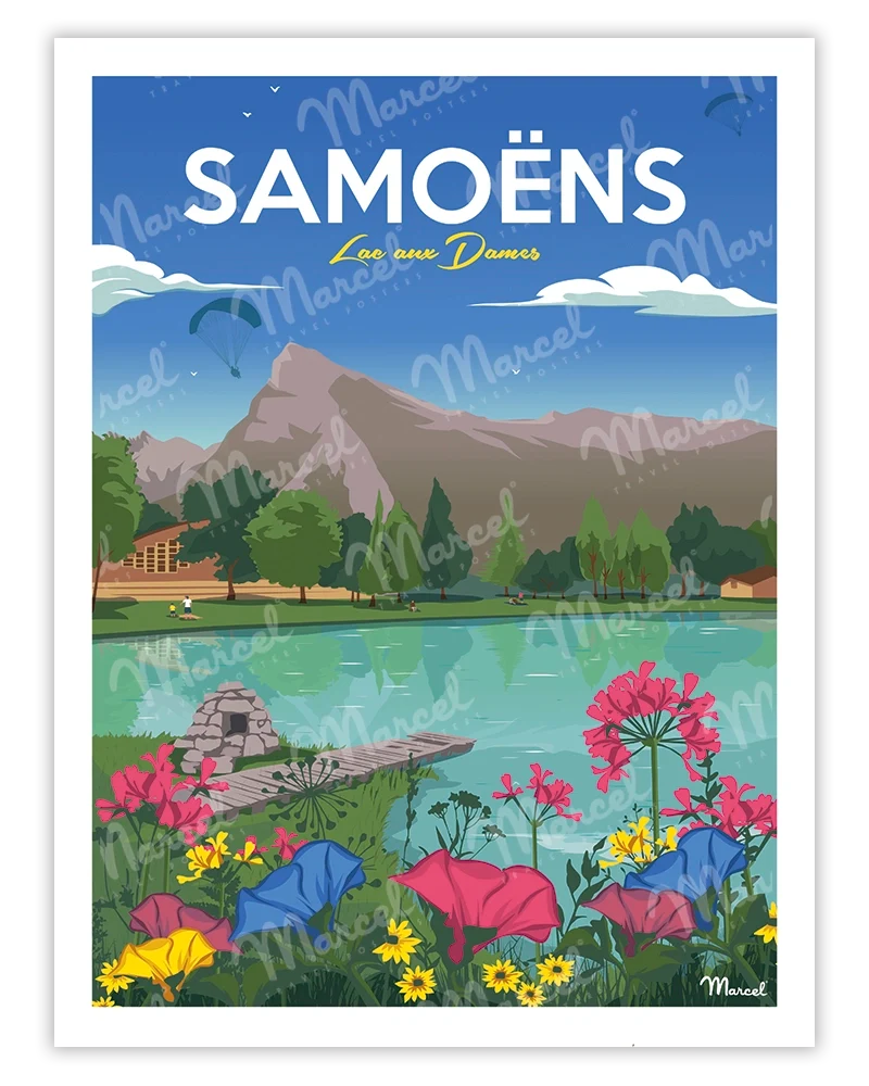 Affiche SAMOËNS "Lac aux Dames"