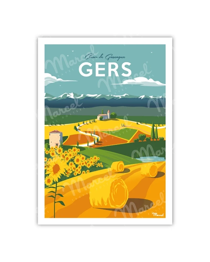 Carte Postale GERS "Coeur de Gascogne"