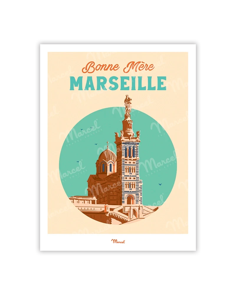 Carte postale Travel Color MARSEILLE "Bonne Mère"
