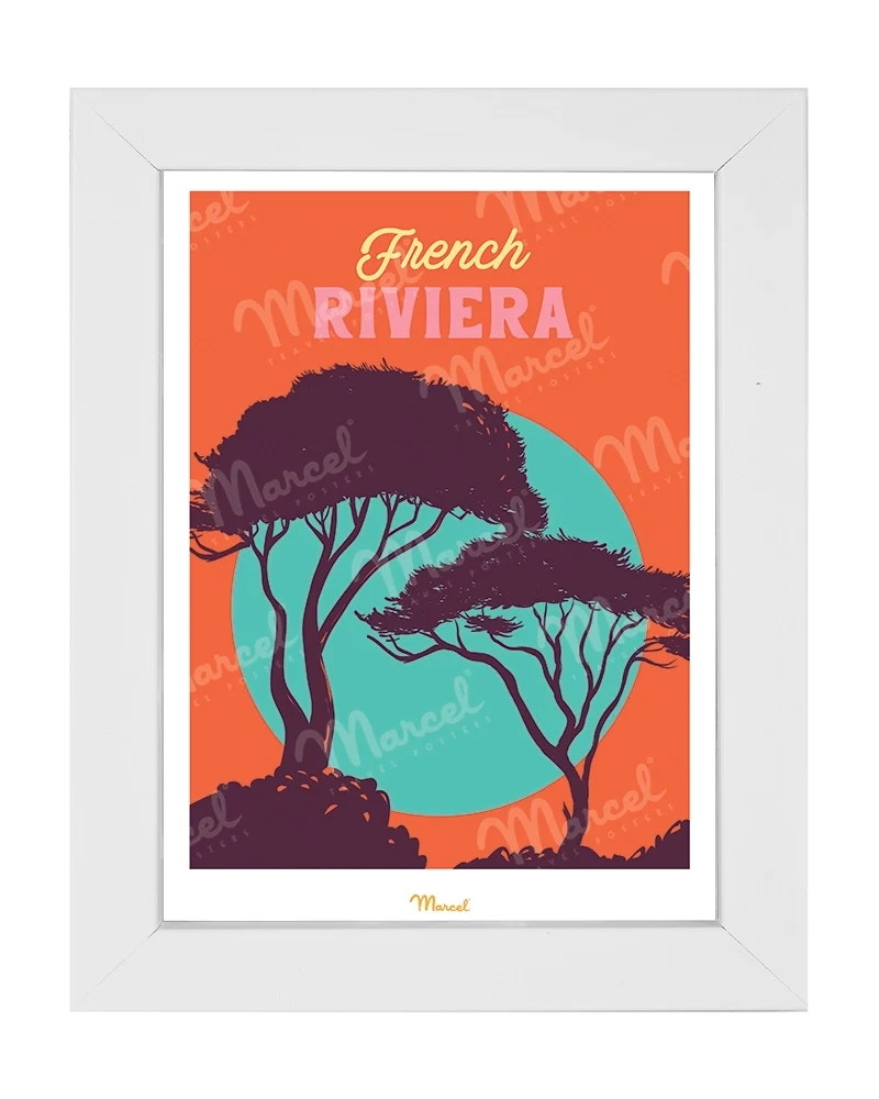 Carte postale Travel Color FRENCH RIVIERA "Pin Parasol"