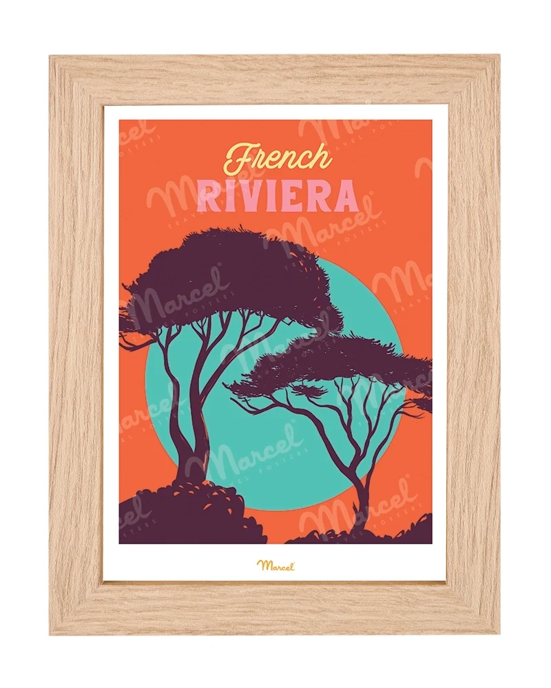 Carte postale Travel Color FRENCH RIVIERA "Pin Parasol"