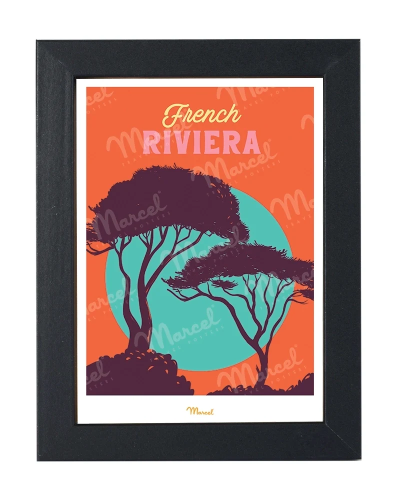 Carte postale Travel Color FRENCH RIVIERA "Pin Parasol"