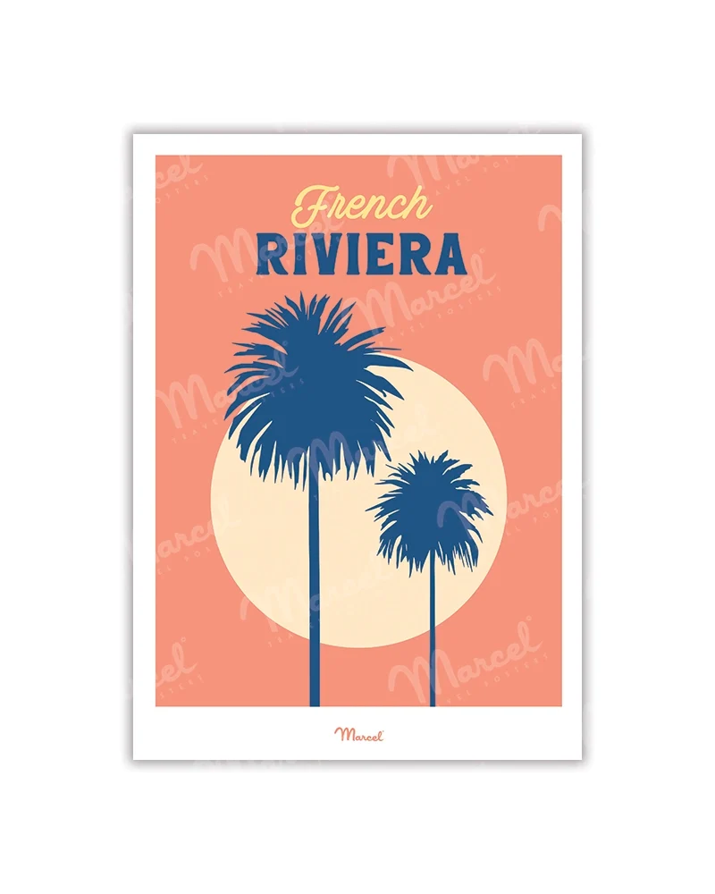 Carte postale Travel Color FRENCH RIVIERA "Palmiers"