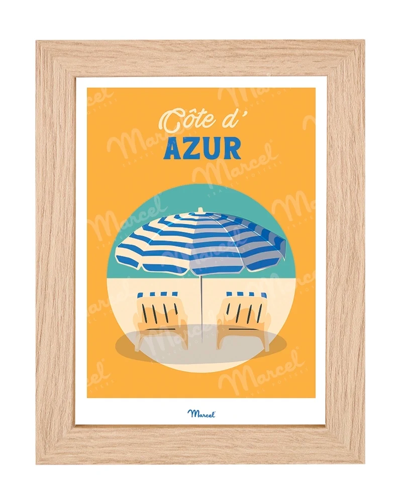Carte postale Travel Color CÔTE D'AZUR "Transat"