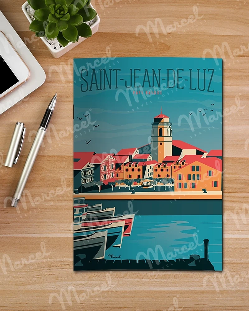 Carnet de Notes A5 48 pages SAINT-JEAN-DE-LUZ "Le Port"