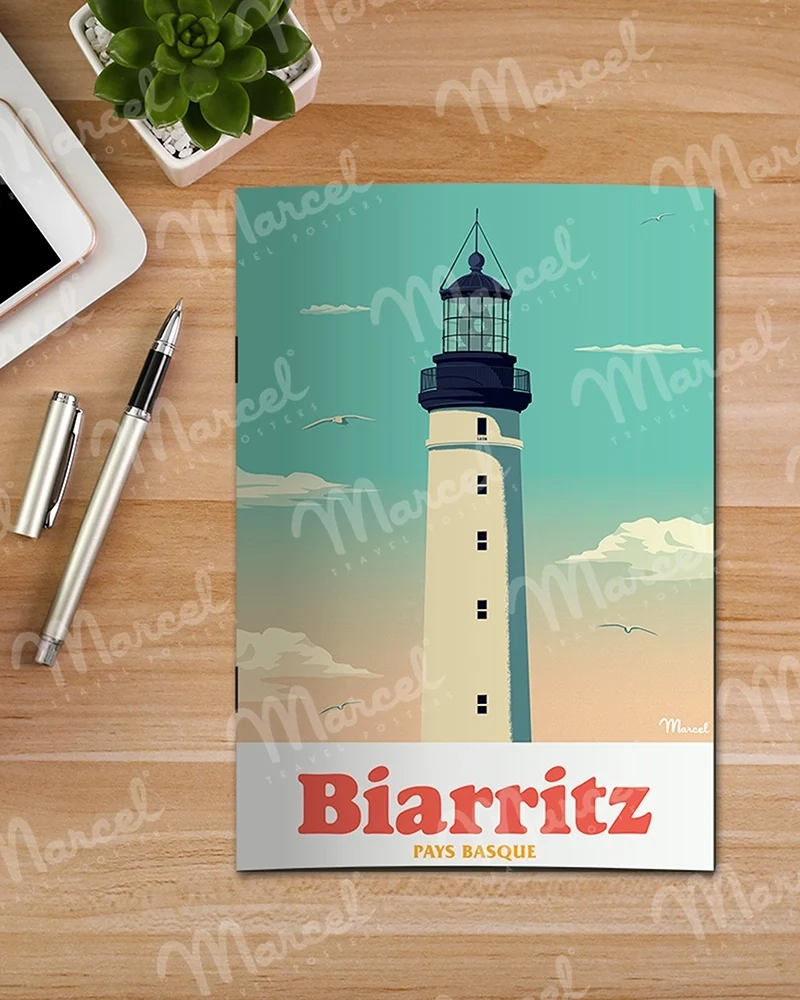Carnet de Notes A5 48 pages BIARRITZ "Le Phare"