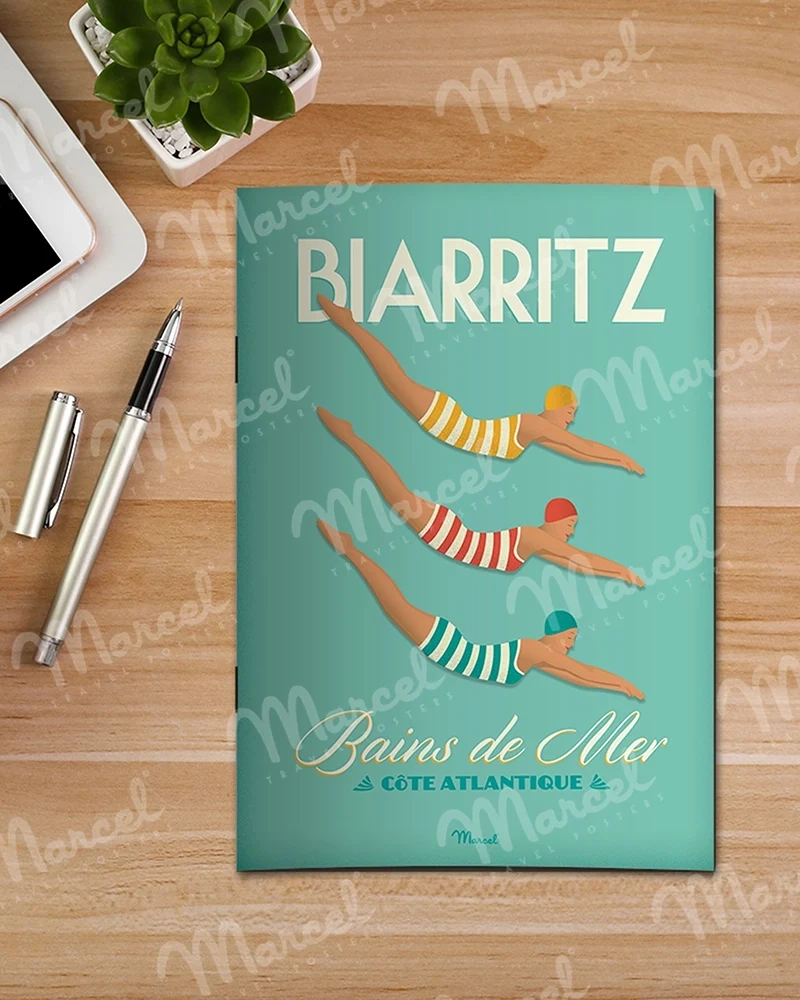 Carnet de Notes A5 48 pages BIARRITZ "Bains de Mer"