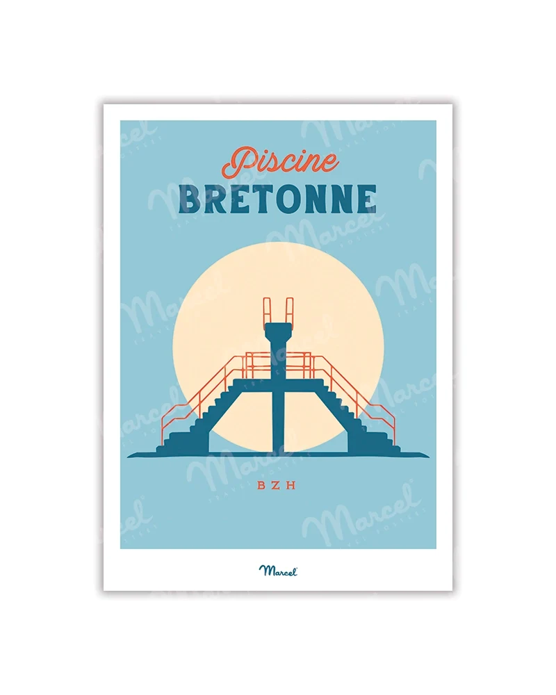 Carte postale Travel Color "Piscine Bretonne"