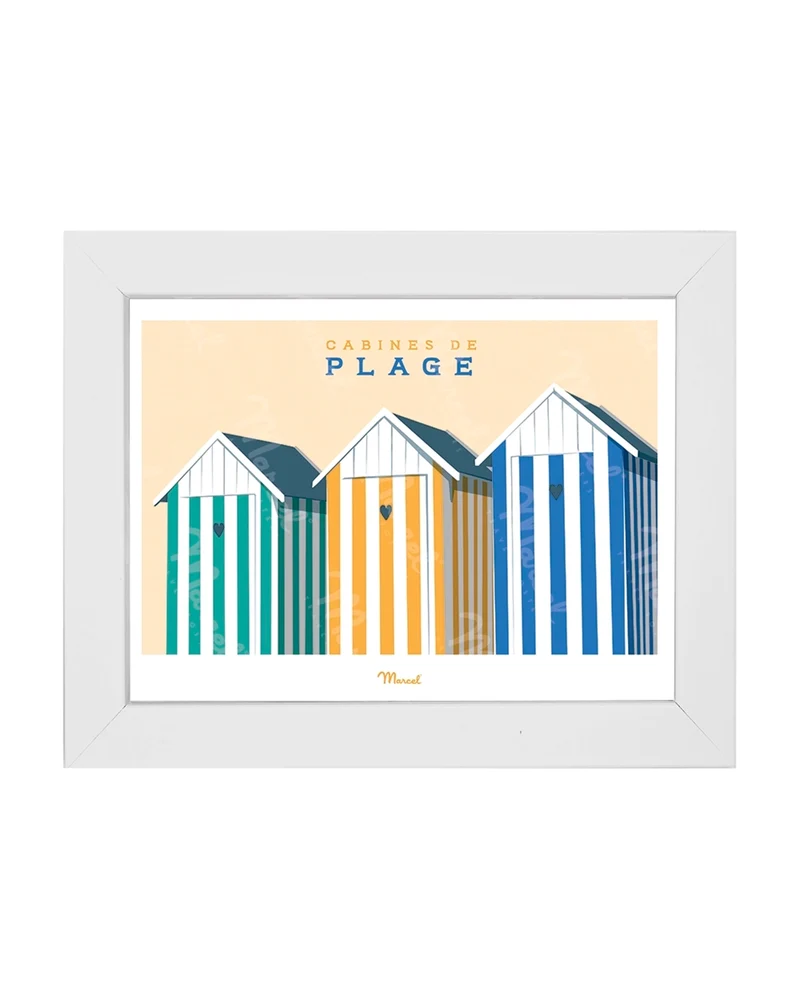 Carte postale Travel Color "Cabines de Plage"