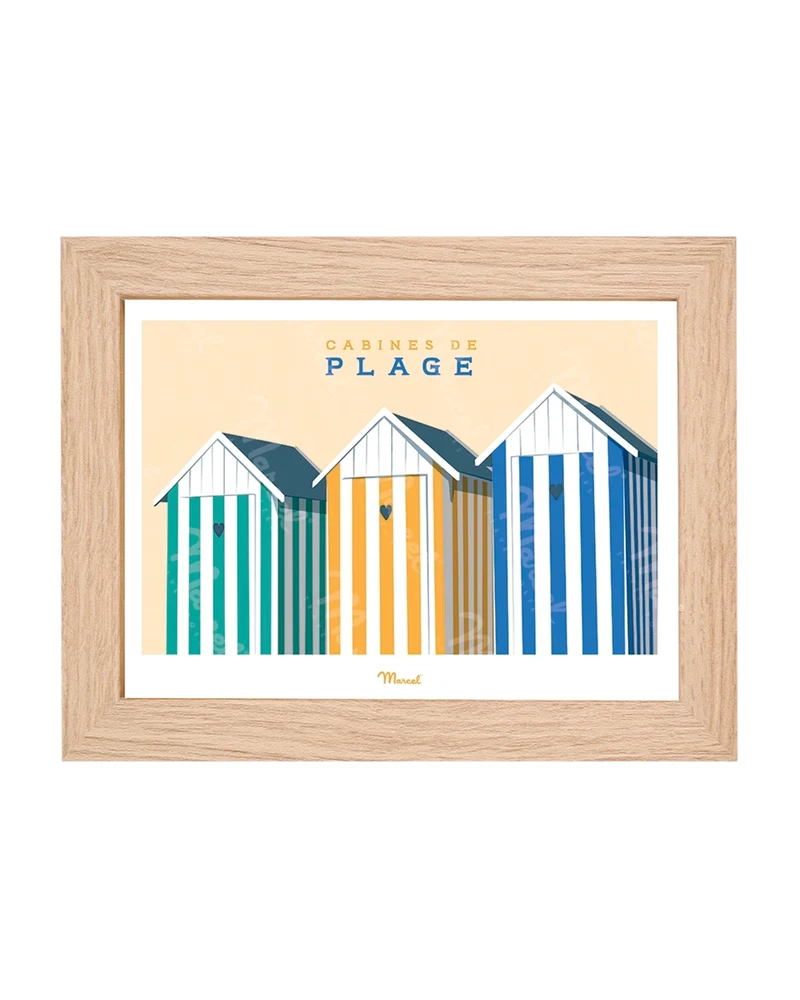 Carte postale Travel Color "Cabines de Plage"
