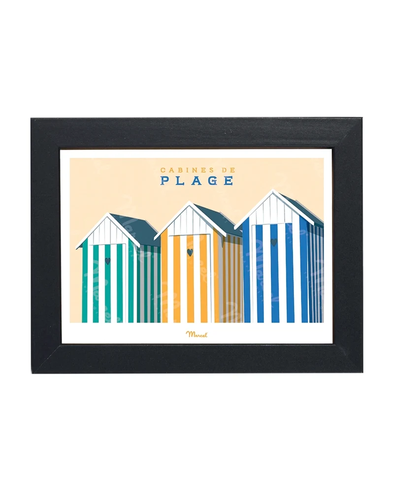 Carte postale Travel Color "Cabines de Plage"