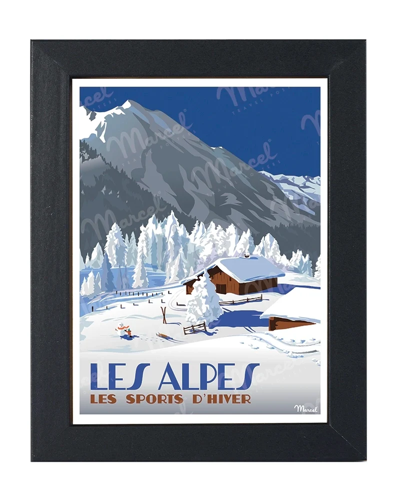 Carte Postale LES ALPES "Chalets d'Altitude"