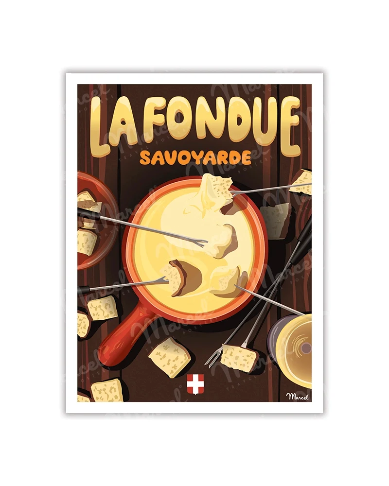 Carte Postale "La Fondue Savoyarde"