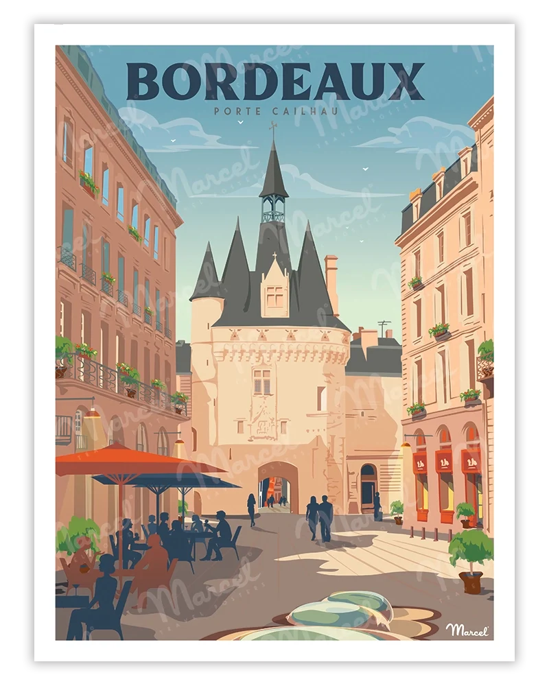 Affiche BORDEAUX "Porte Cailhau"