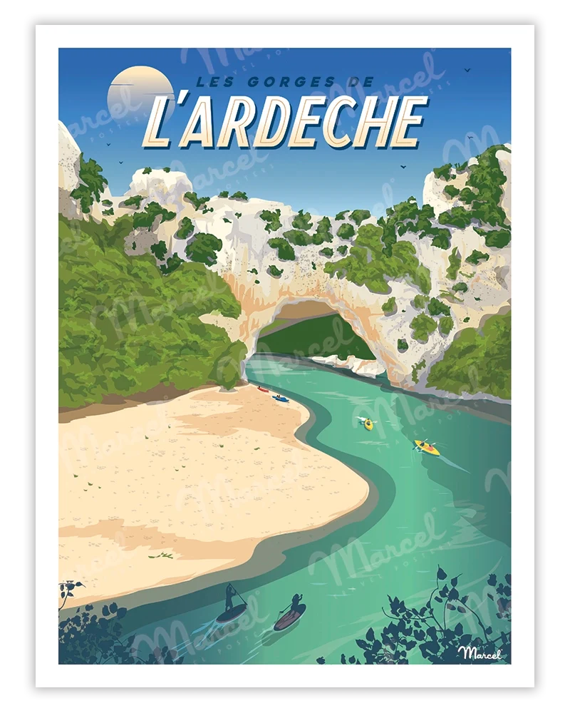 Affiche "Les Gorges de l’ARDÈCHE"
