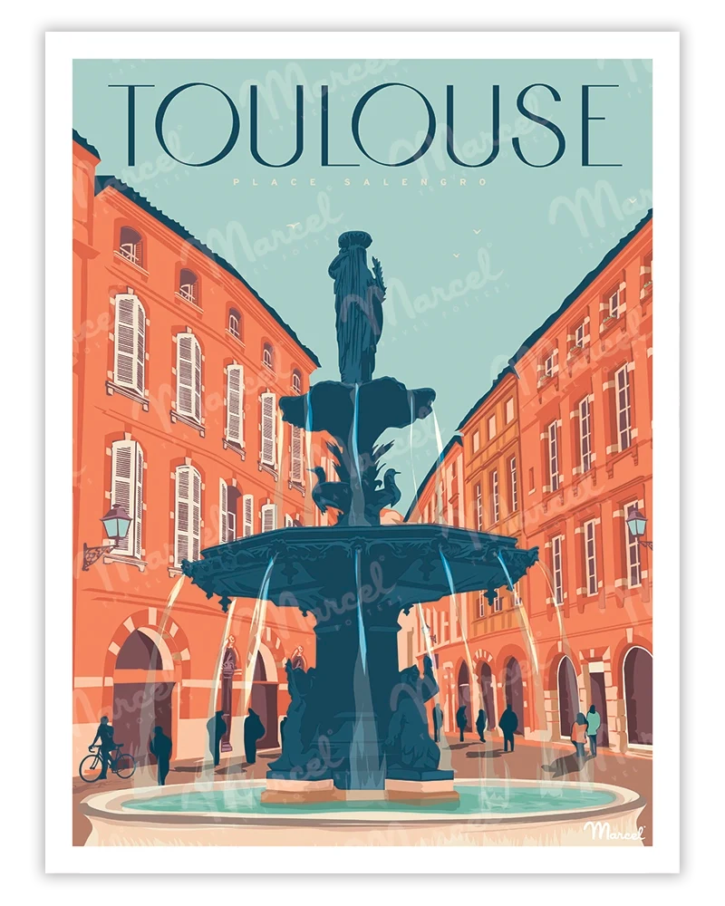 Affiche TOULOUSE "Place Salengro"