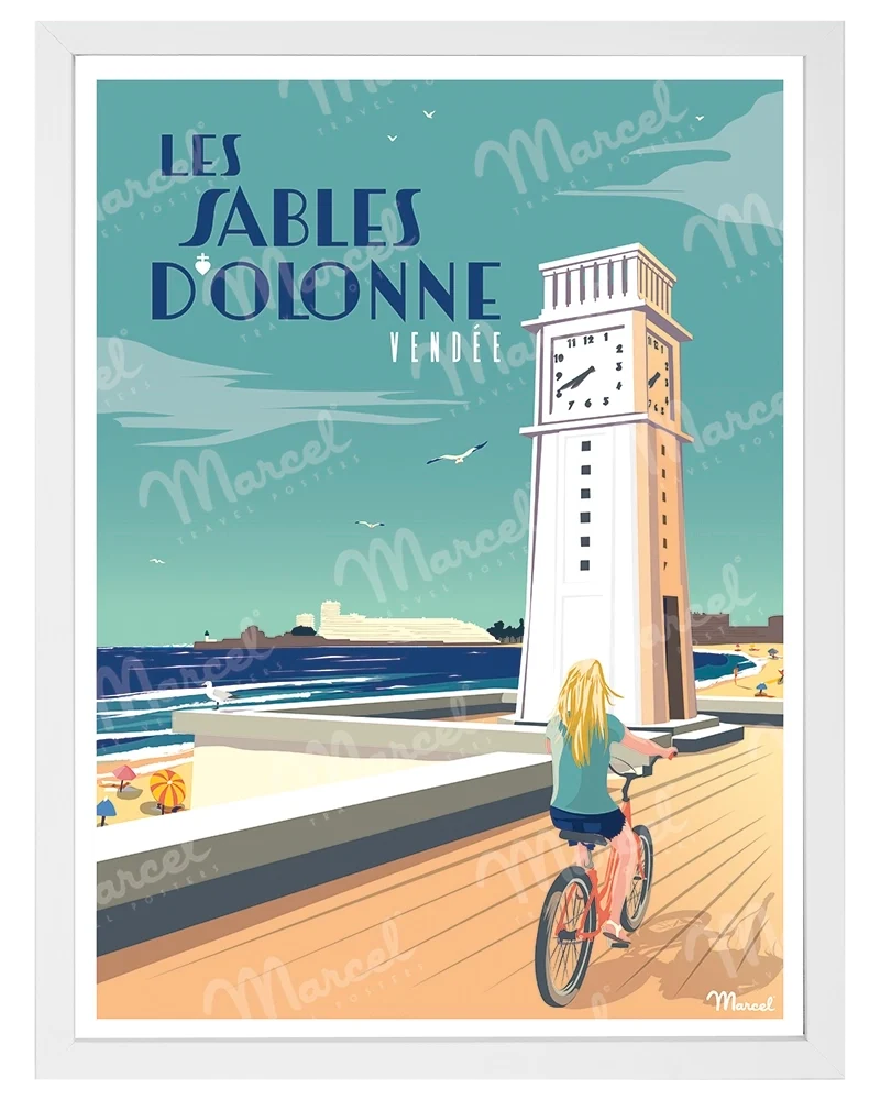 Affiche LES SABLES D'OLONNE "L'Horloge"
