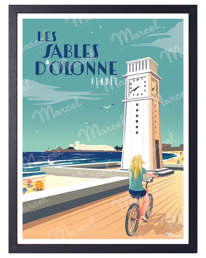 Affiche LES SABLES D'OLONNE "L'Horloge"