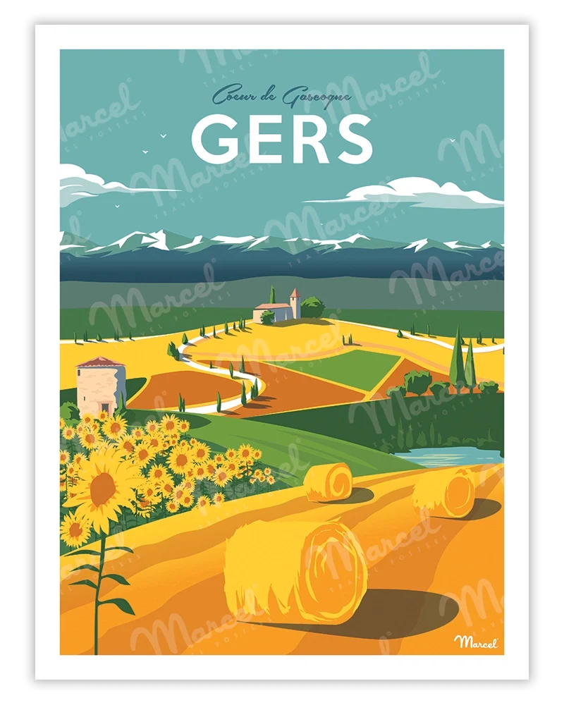 Affiche GERS "Coeur de Gascogne"