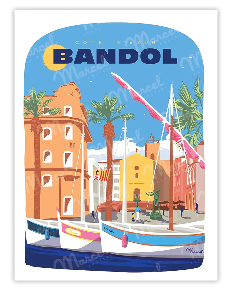 Affiche BANDOL "Le Port"