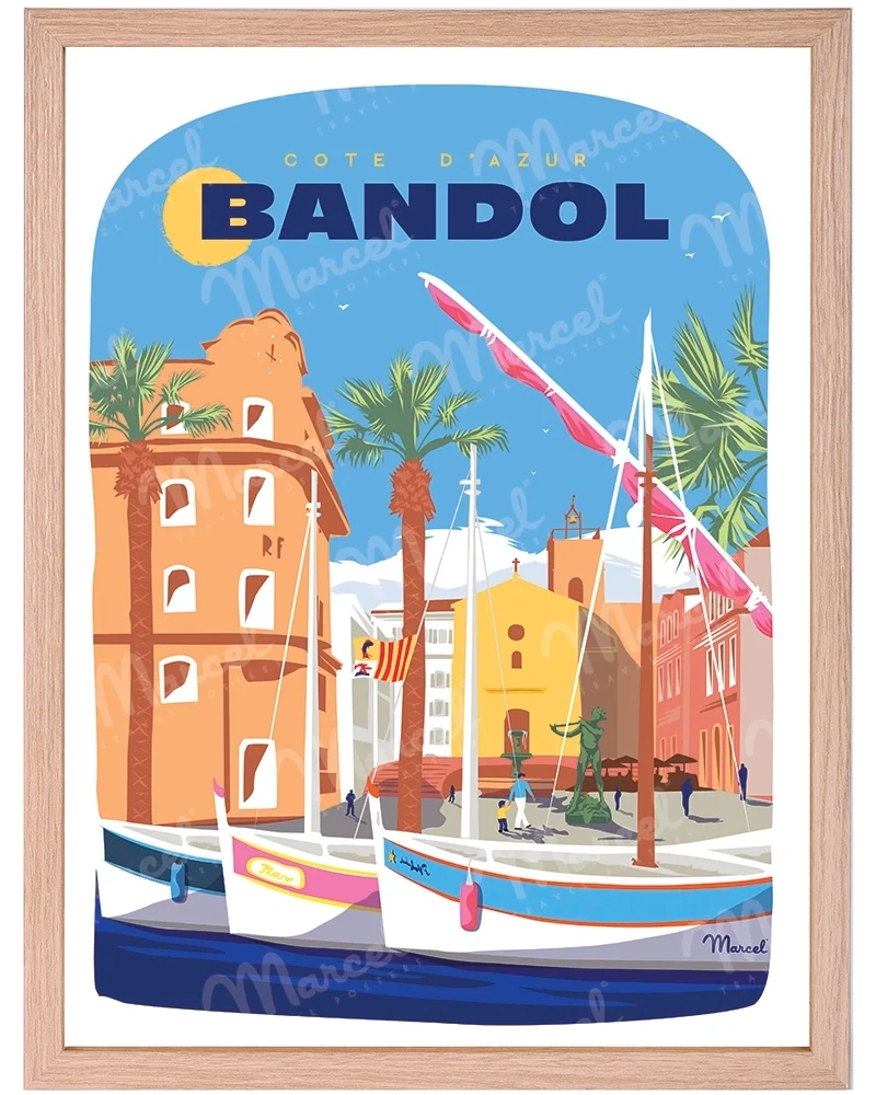 Affiche BANDOL "Le Port"