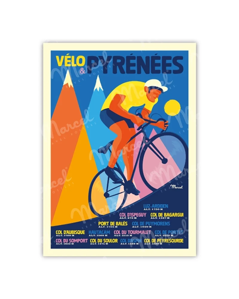 Carte Postale "Vélo & PYRÉNÉES"