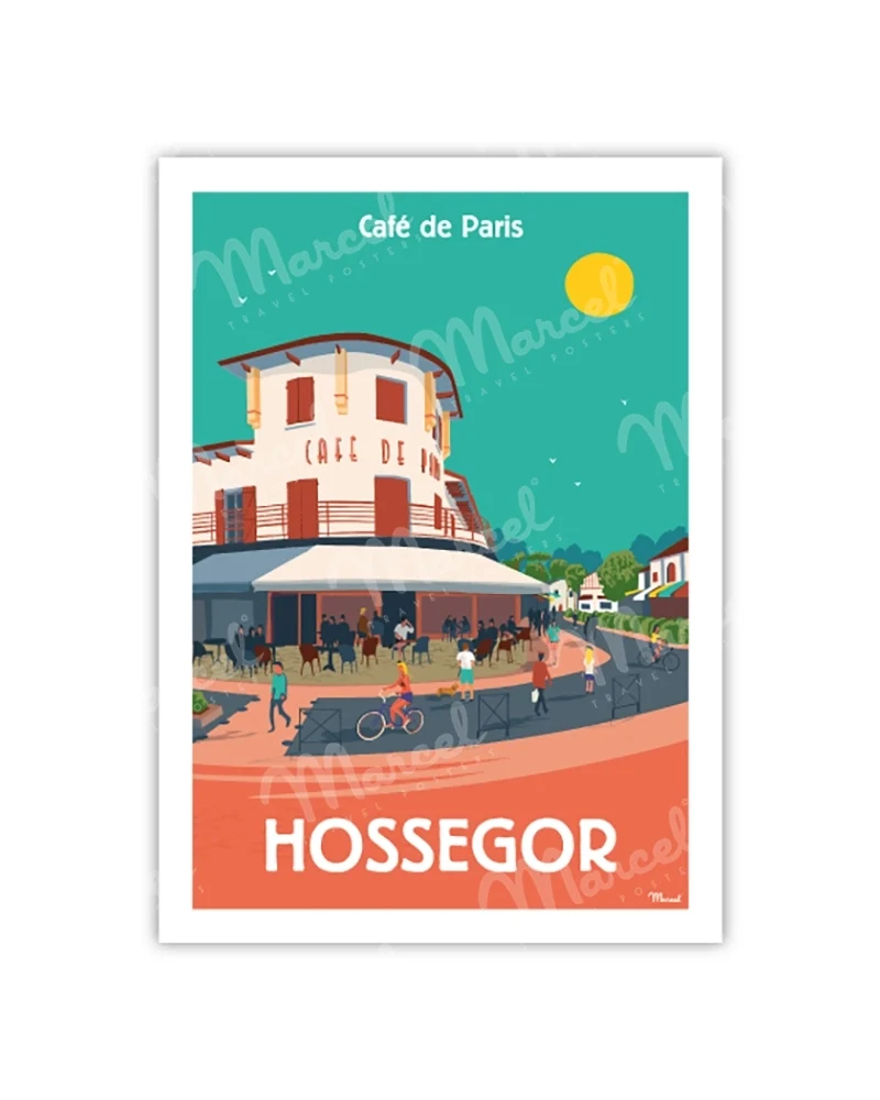 Carte Postale HOSSEGOR "Café de Paris"