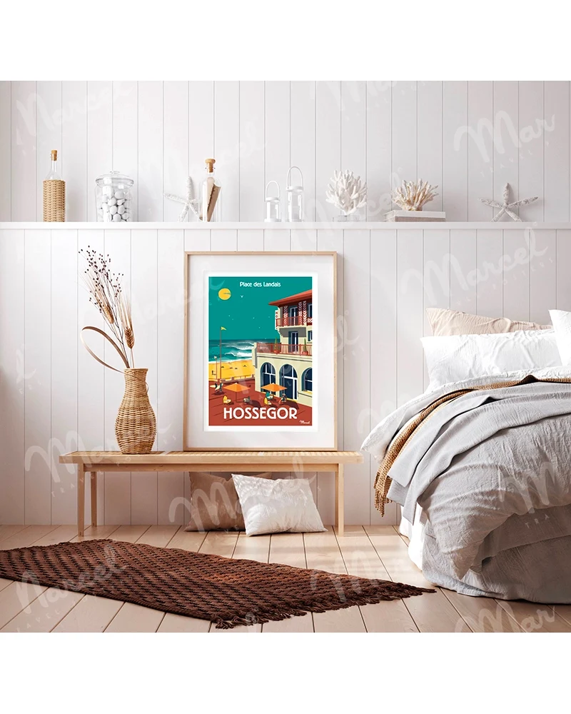 Affiche HOSSEGOR "Place des Landais"