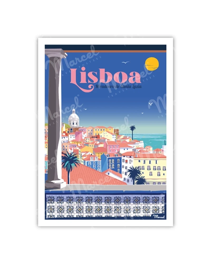 Carte Postale LISBONNE "Miradouro de Santa Luzia"