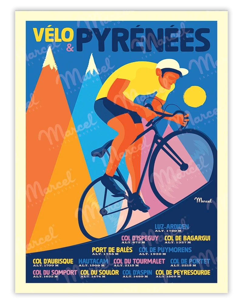 Affiche "Vélo & PYRÉNÉES"