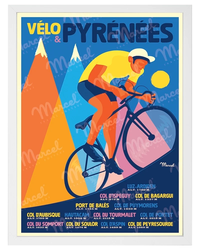 Affiche "Vélo & PYRÉNÉES"
