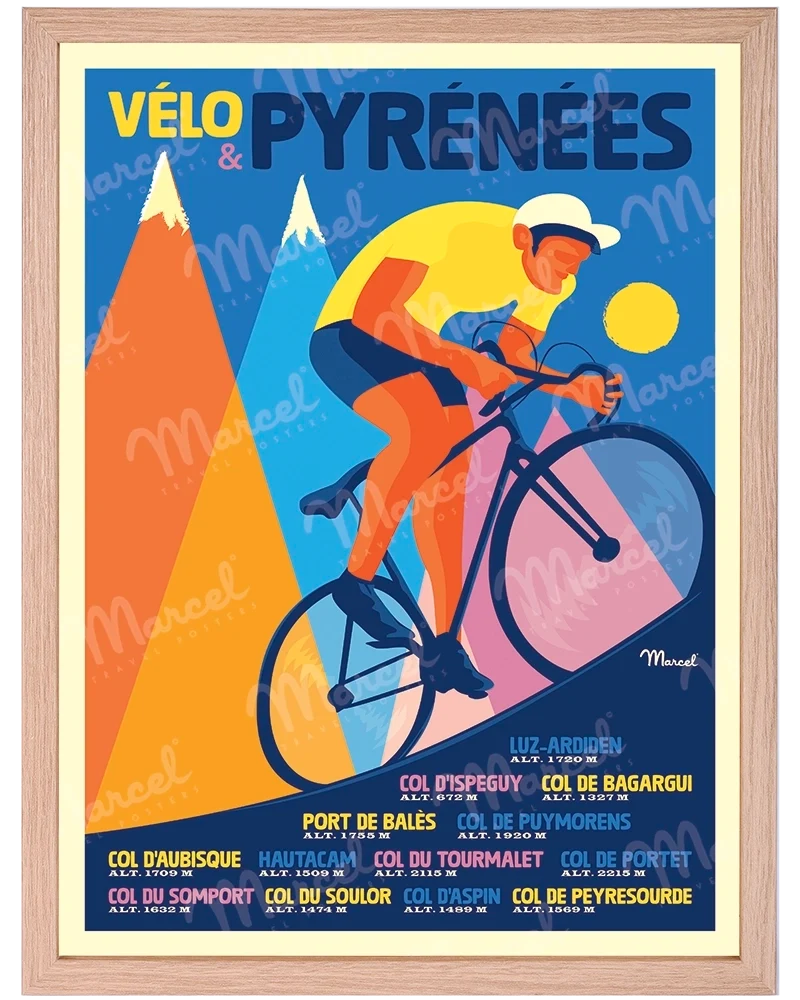 Affiche "Vélo & PYRÉNÉES"