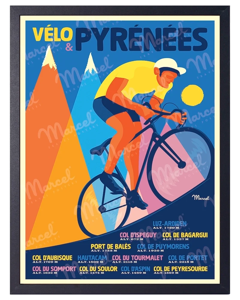Affiche "Vélo & PYRÉNÉES"
