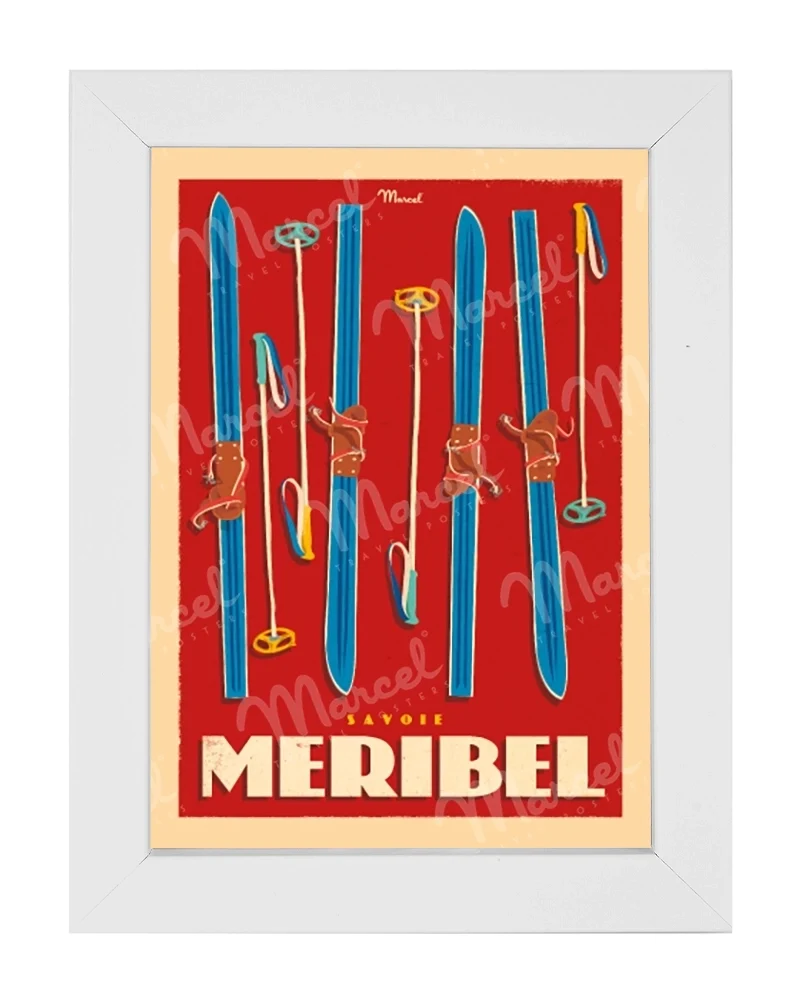Carte Postale MERIBEL "Skis Set"