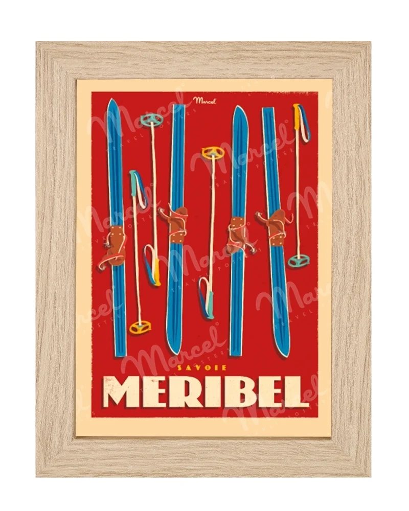 Carte Postale MERIBEL "Skis Set"
