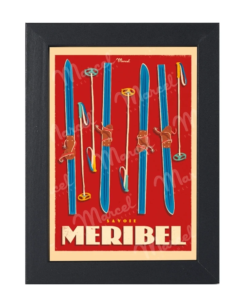 Carte Postale MERIBEL "Skis Set"