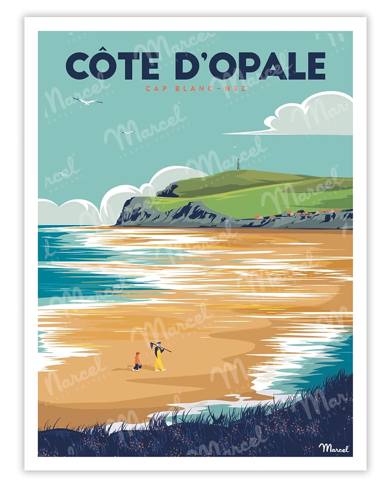 Affiche CÔTE D'OPALE "Cap Blanc-Nez"