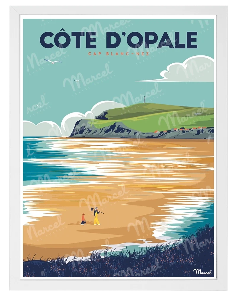 Affiche CÔTE D'OPALE "Cap Blanc-Nez"