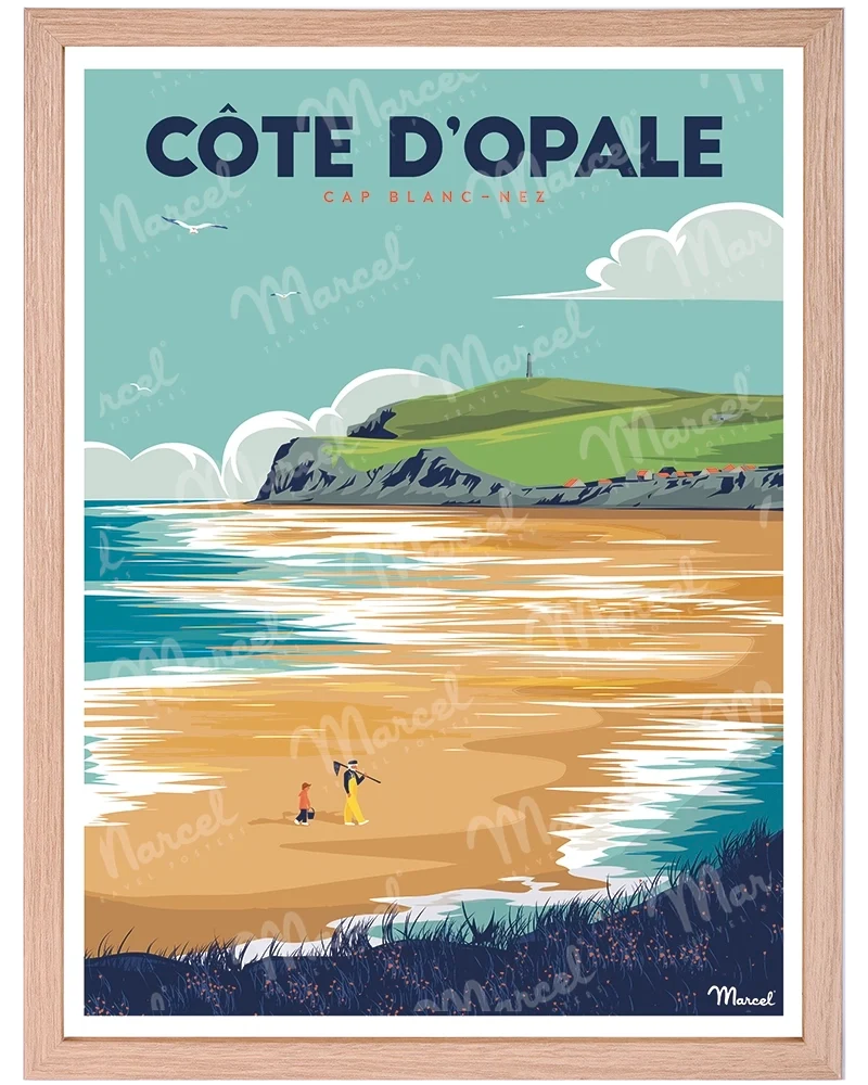 Affiche CÔTE D'OPALE "Cap Blanc-Nez"