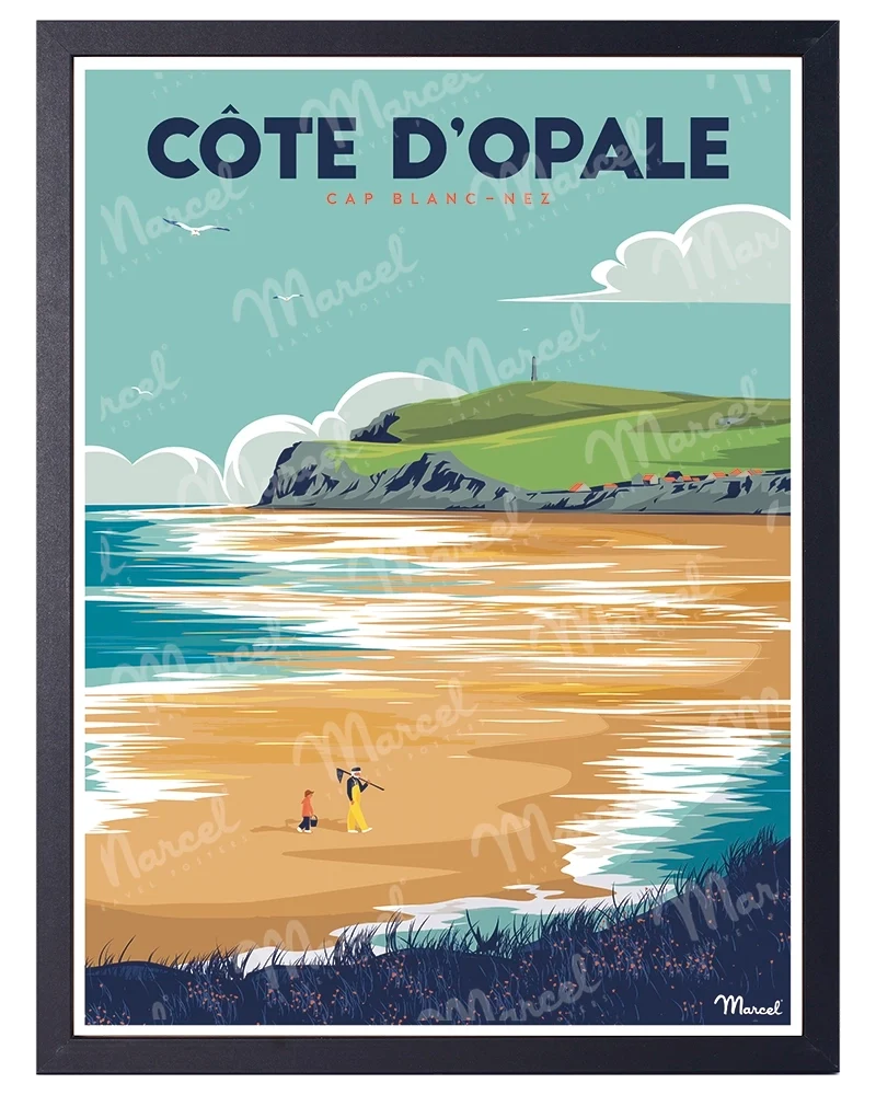 Affiche CÔTE D'OPALE "Cap Blanc-Nez"