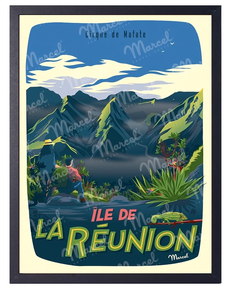 Affiche ÎLE DE LA RÉUNION "Cirque de Mafate"