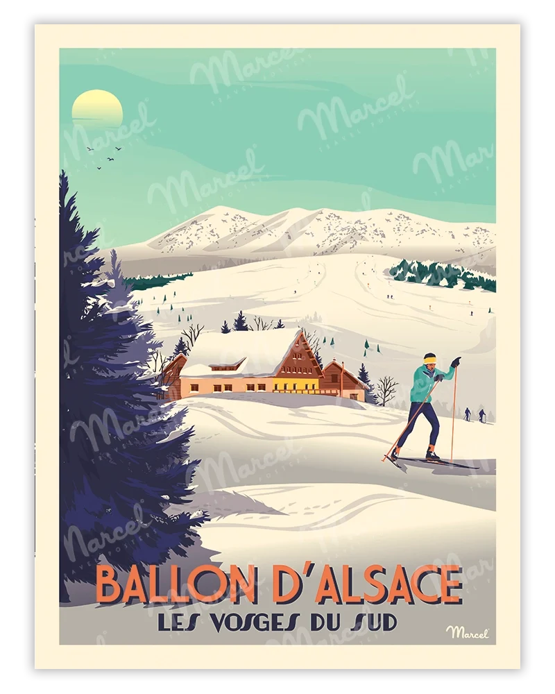 Affiche BALLON D'ALSACE "Les Vosges du Sud"