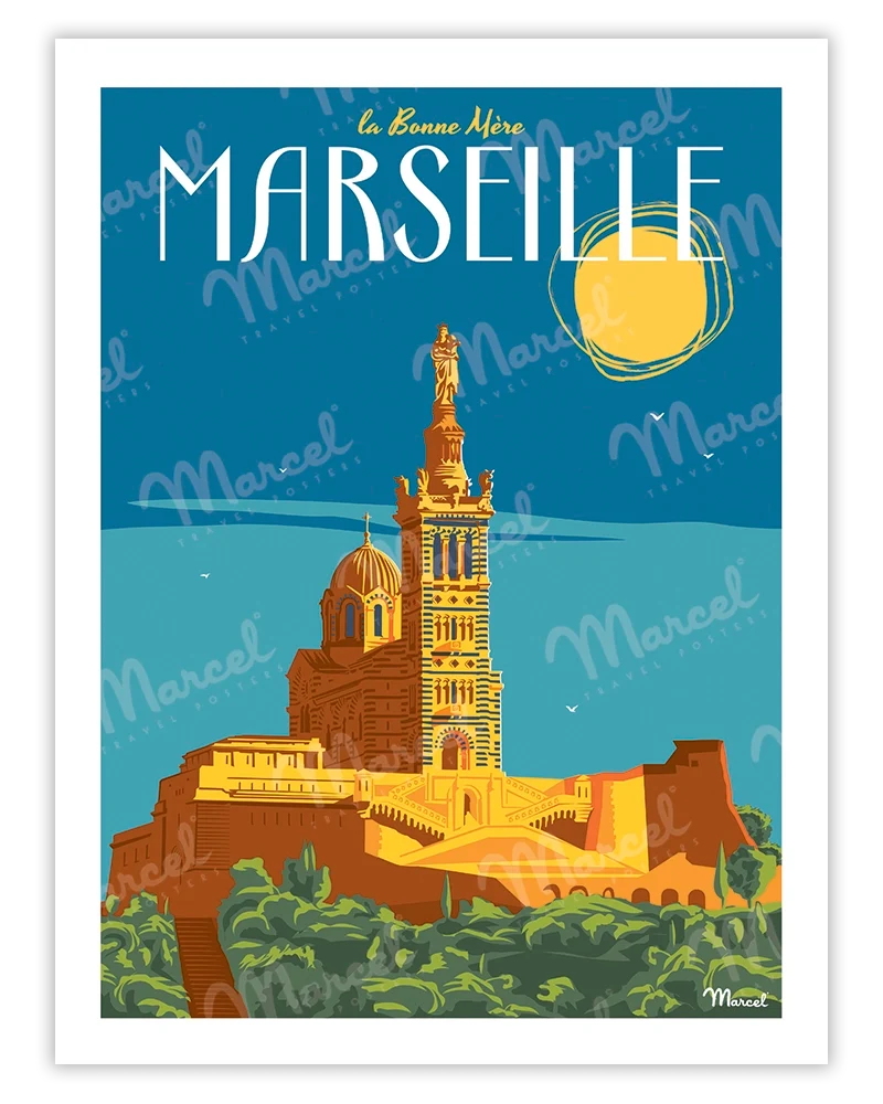 Affiche MARSEILLE "Bonne Mère"