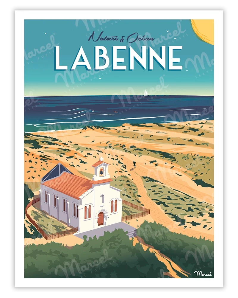 Affiche LABENNE "Nature et Océan"