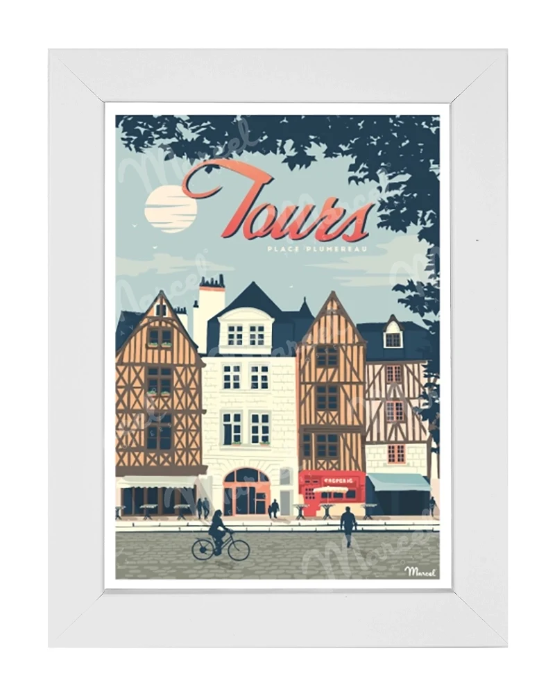Carte Postale TOURS "Place Plumereau"