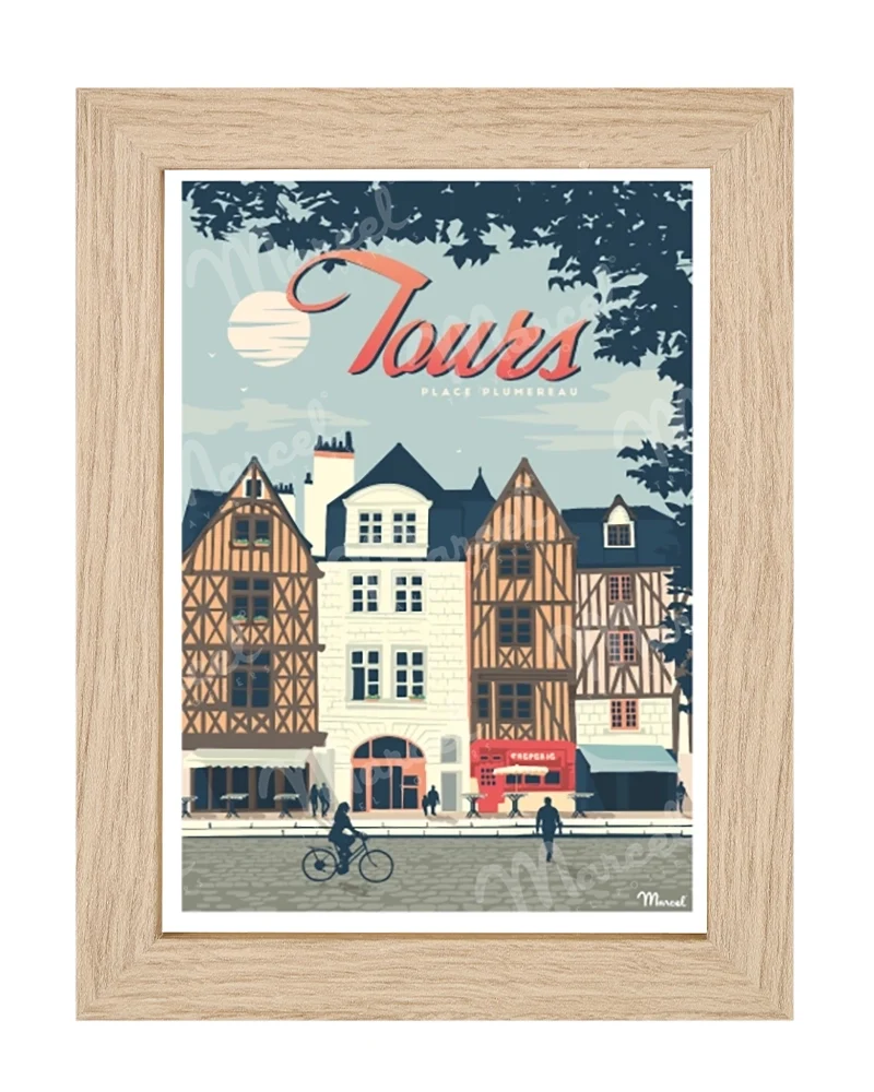 Carte Postale TOURS "Place Plumereau"