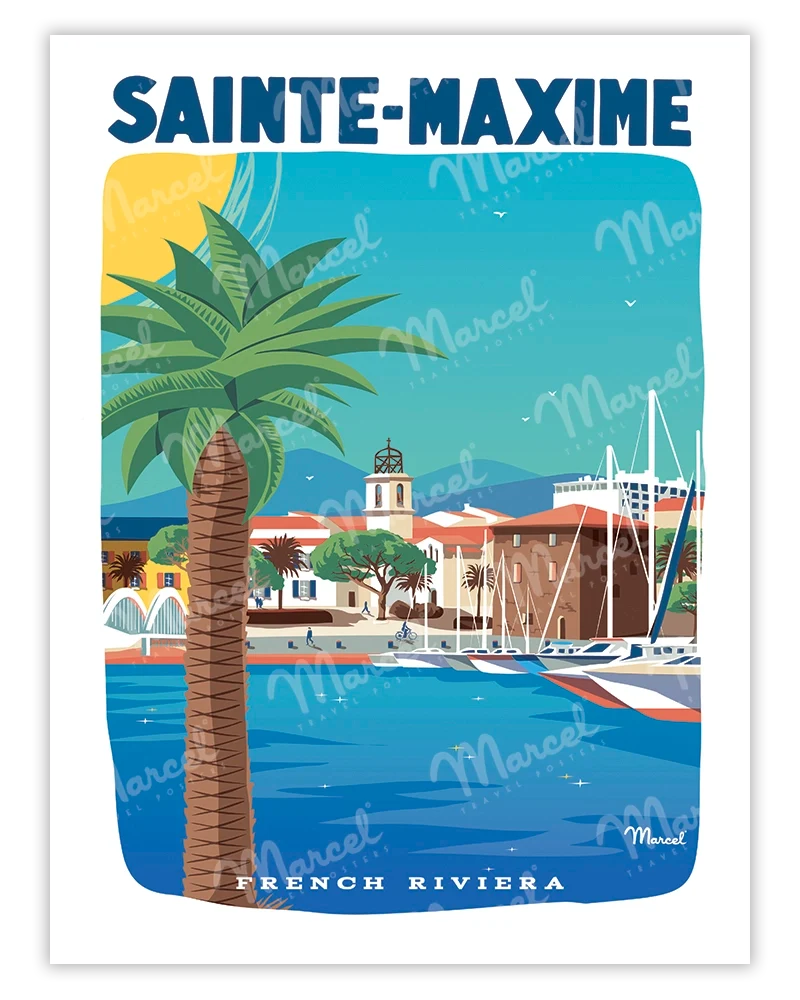 Affiche SAINTE-MAXIME "French Riviera"