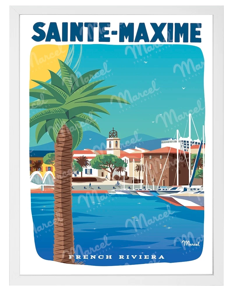 Affiche SAINTE-MAXIME "French Riviera"